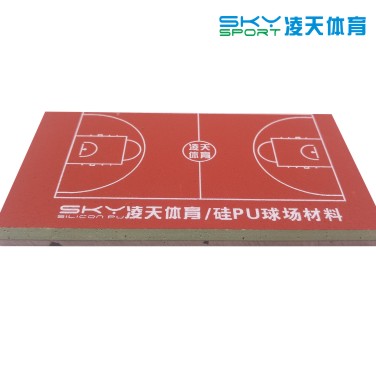 硅PU球场制作工艺与硅pu篮球场效果图！